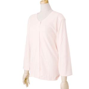 介護 肌着 女性 前開き シャツ 婦人  ８分袖 ワンタッチテープ式