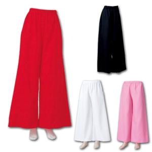 よさこい 衣装 ピンク 黒 白 赤 フレア パンツ k筒60620-23 コスチューム 祭り 衣裳 取寄せ商品 １点までメール便可｜asakusa1394