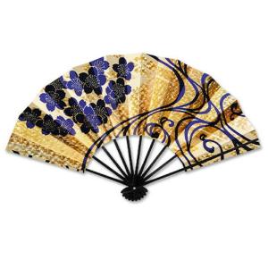 舞扇子 金ホロ箔 金 赤 扇子箱付 日本製 舞踊 扇子 舞扇 踊り （ac3305