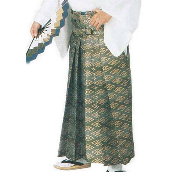 袴 金襴 菱柄 金蘭袴 （s踊8633） 馬乗り仕立て 踊り袴 男舞 男踊り 特選 はかま 舞台 ス...