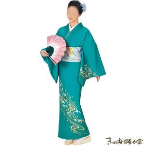 踊り 着物 舞踊 絵羽 反物 黒地に桜 当店限定商品 : ODORI Company