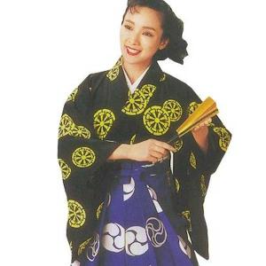 たっつけ袴 金 黒 箔押 縞 南京玉すだれ 手古舞 袴 （s策8708） 仕立