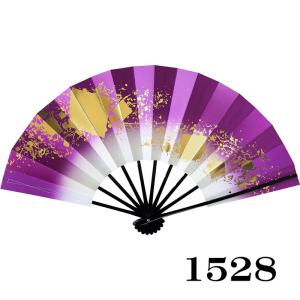 舞扇子 色紙ちらし 紫 黒塗り 日本製 日本舞踊 （g愛1528） 安い 舞扇 踊り 扇子 せんす よさこい 扇 取寄商品 ４本までメール便で送料無料