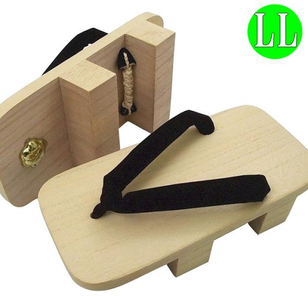 下駄 二枚歯 黒鼻緒 桐台 ＬＬ （26.5〜28.0cm） XL 和装 履物 着物 浴衣 ゆかた ...