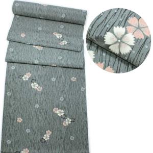 着物 反物 付け下げ 洗える 夏 絽 緑 附下 絵羽 着尺 きもの たんもの