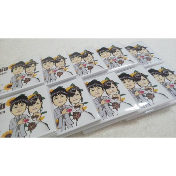 結婚似顔絵サンキューカード　10枚(プチギフト・引き出物に)