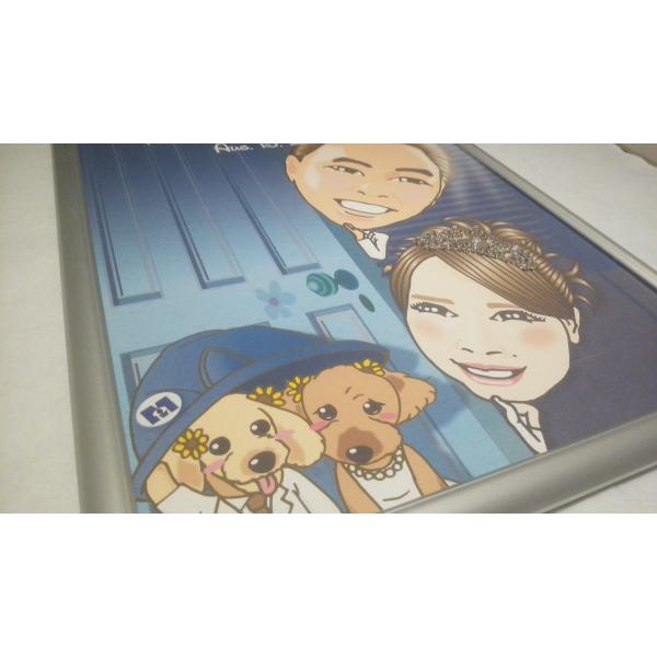 額縁入り似顔絵Ａ３またはＢ４サイズ４名様