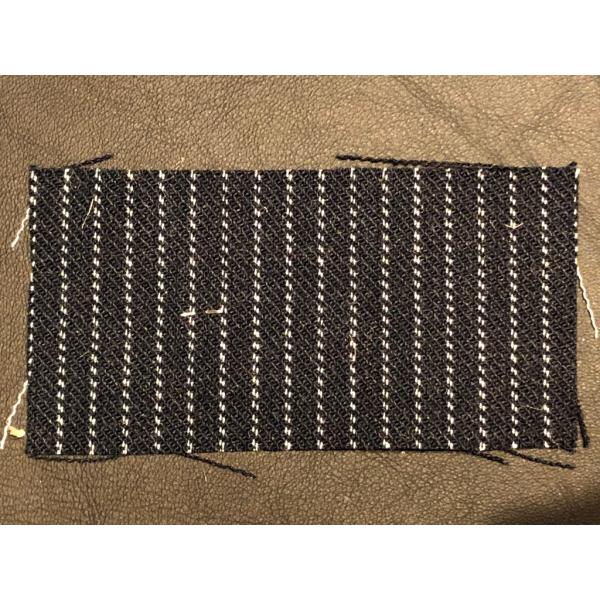 レストア用シート生地　ポルシェ・ドットストライプ　ブラック／ホワイト