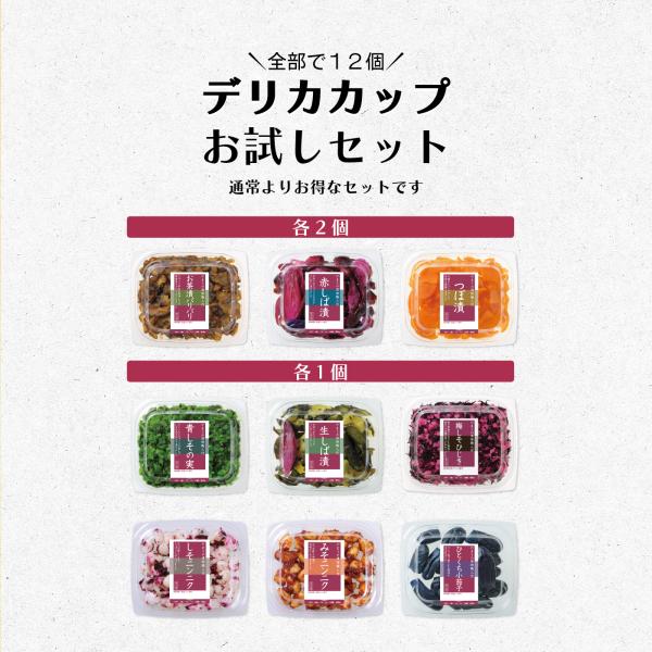 漬物 デリカカップお試しセット 12個入 (要冷蔵) プレゼント やまうの漬物