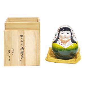 インテリア置物 開運 縁起物 九谷焼 加賀姫達磨（だるま） （小