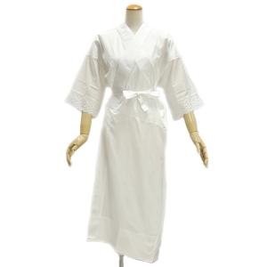 女物 盛夏用 綿レース 長襦袢 - 白/M・Lサイズ - [ 0607-167 ] 仕立