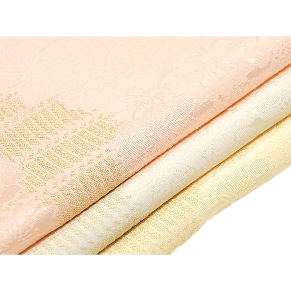 女物　礼装用　丹後ちりめん　正絹　帯揚げ　-桜づくし/ピンク・白色・黄色系地-　全3配色　[ 200...