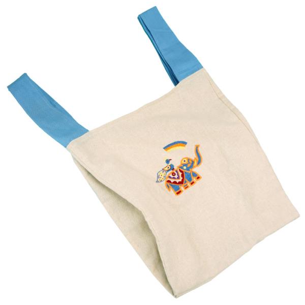 ミラー刺繍 エコバッグ 象