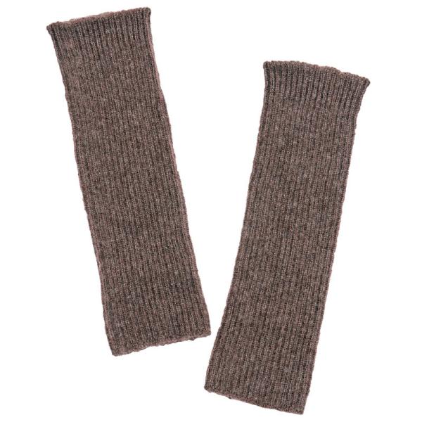 カシミヤ100% アームウォーマー（ブラウン）(メール便対応)