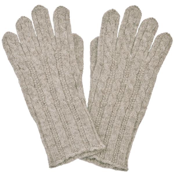 ヤク100%　5本指手袋(グレー)(メール便対応)