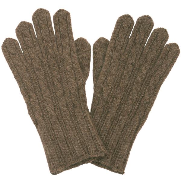 ヤク100%　5本指手袋(ブラウン)(メール便対応)