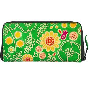 山羊革 長財布 鳥柄（黒）(メール便対応) : 第3世界ショップ公式通販