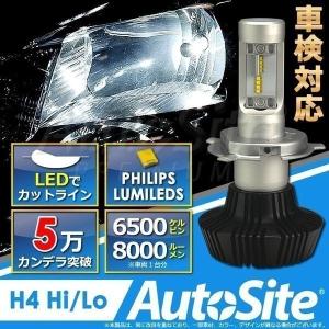 H4 Hi/Lo LED ヘッドライト 角度自由設定 12v/24v AutoSite AS75