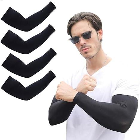 アームカバー メンズ 4枚 uvカット 冷感 大きいサイズ 作業用 2セット UPF50+ 腕カバー...