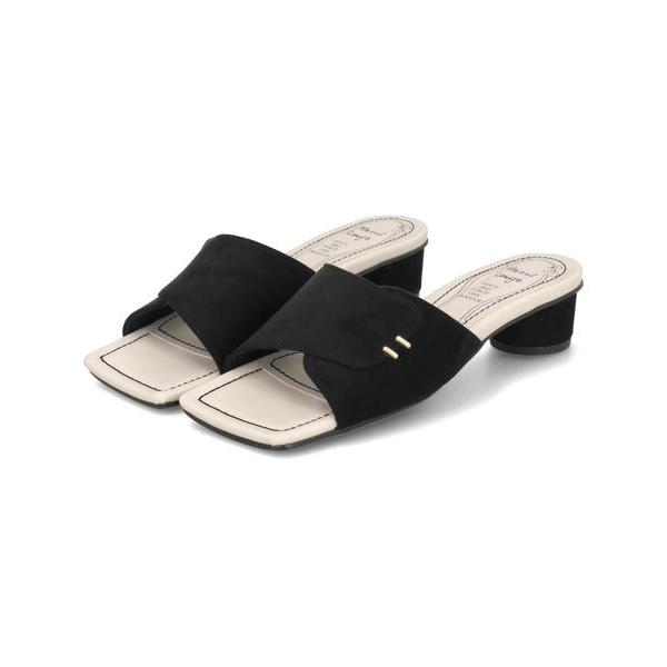 METAL ROUGE メタルルージュ レディース スクエアミュールサンダル 3027 ブラックスエ...