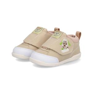 瞬足足育ベビー シュンソクソクイクベビー ベビーシューズ いないいないばあっ！ 片手で履かせやすい 両開きベルト JB-067 ナチュラル