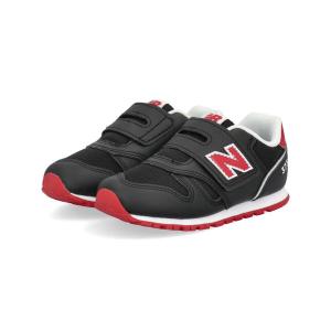 new balance ニューバランス I373 ベビースニーカー 子供靴 ワンベルト キッズシューズ ストラップ I3734ED ブラック/レッド