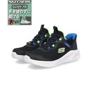 SKECHERS スケッチャーズ SWIFT FIT スウィフトフィット CRATER-LIGHTS-DECLAN 軽量 キッズスニーカー クレーターライト 415059L [HF] ブラック/ブルー/ライム