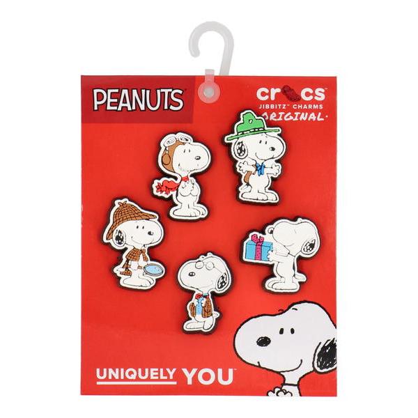 crocs クロックス JIBBITZ CHARMS ジビッツチャーム PEANUTS 5 PACK...