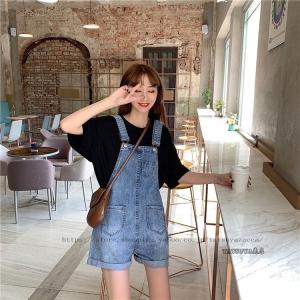 春夏作デニムサロペットレディースパンツオーバーオールオールインワン