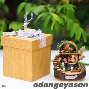 DIYドールハウス贈り物diy手芸回転オルゴー...の詳細画像2