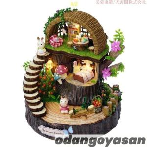 DIYドールハウス贈り物diy手芸回転オルゴー...の詳細画像4