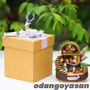 DIYドールハウス贈り物diy手芸回転オルゴー...の詳細画像5