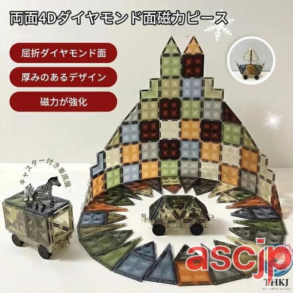 新発売 マグネットブロック 100ピース 現役ママ推奨 アメリカとコンビ開発 子供に最適 知育マグネ...