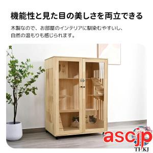 猫 ケージ キャットケージ ケージ 木製 猫 ...の詳細画像4
