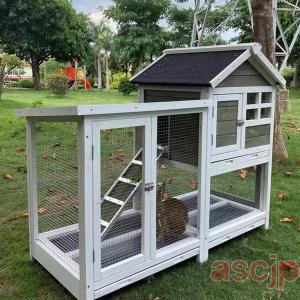 屋外ウサギケージ木製鶏小屋 ウサギケージ うさ...の詳細画像1