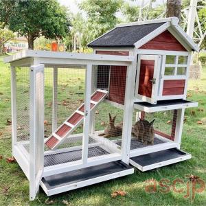 屋外ウサギケージ木製鶏小屋 ウサギケージ うさ...の詳細画像2