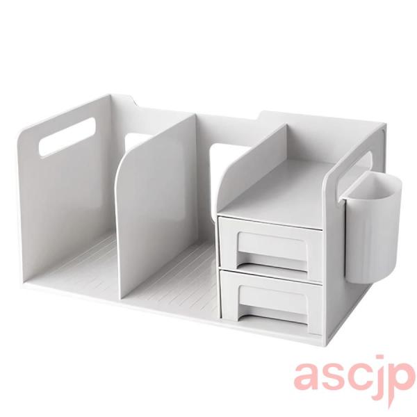 卓上収納 デスク 収納 デスク上置き棚 組み立てなし ペン入れ 大容量 小物入れ 引き出し 書類ケー...