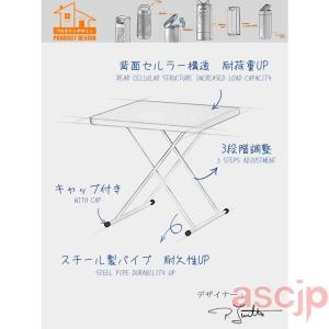 折り畳みテーブル 高さ調節 テーブル 折りたた...の詳細画像1