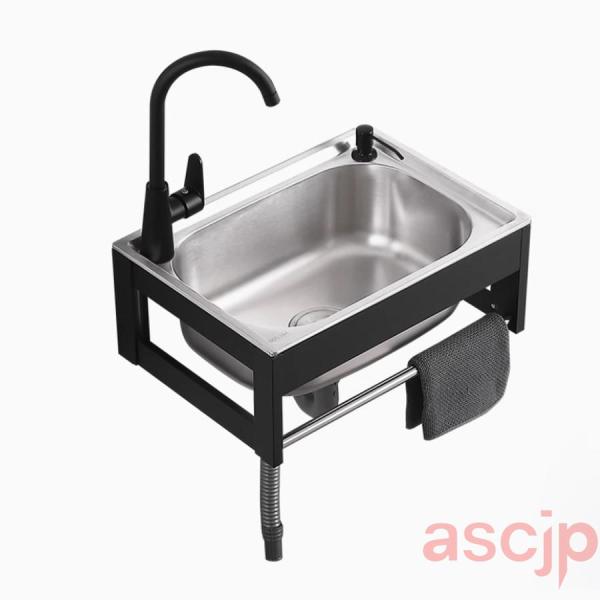 キッチン用流し台 ステンレス流し台 手洗い器 壁掛け 手洗い器 壁掛け 排水セット付き 洗面台 おし...