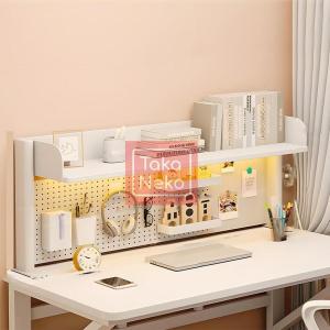 デスク上収納ラック 机上本棚 パンチングボード 有孔ボード 棚 卓上置