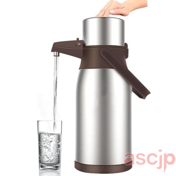 保温ポット 魔法瓶 エアーポット 大容量 おしゃれ 空圧式 プッシュ式 卓上ポット 保温 保冷 ステ...