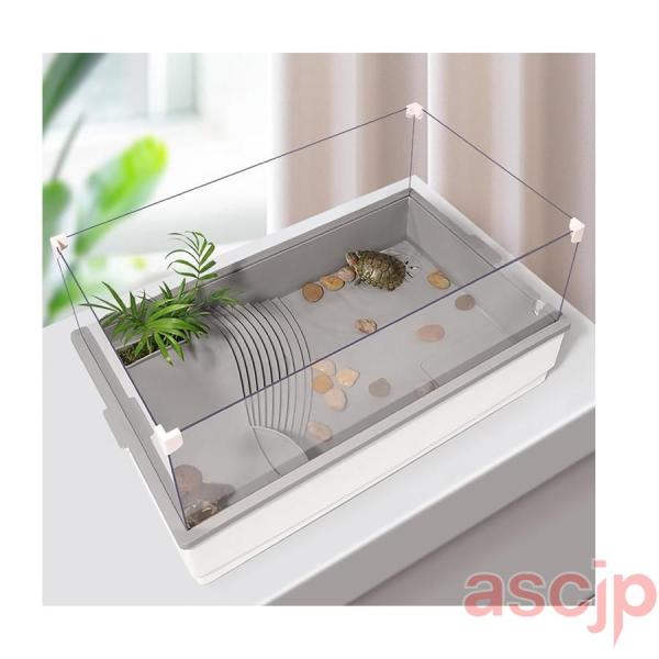 亀の水槽 大きい カメ 水槽 水槽 亀用水族館 爬虫類 飼育ケース 両生類用ボックス カメ生息地 飼...