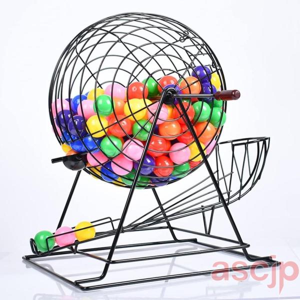 13 インチ デラックス ビンゴ ケージ ゲーム セット、宝くじ抽選機、インタラクティブおもちゃ、ボ...