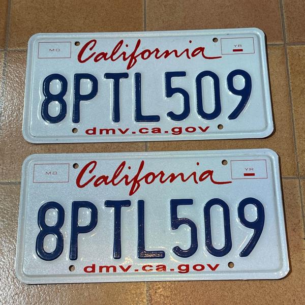 ライセンスプレート カリフォルニア 8PTL509 USED品 ナンバープレート calfornia...