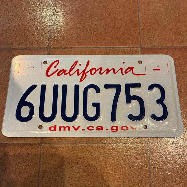 ライセンスプレート カリフォルニア 6UUG753 M42 USED品 ナンバープレート calfo...