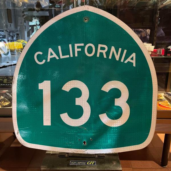 ロードサイン CALIFORNIA 133 E21 WARNING 道路標識 ガレージ 本物 アメリ...