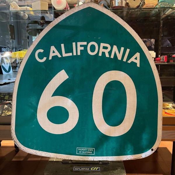 ロードサイン CALIFORNIA 60 E27 WARNING 道路標識 ガレージ 本物 アメリカ...