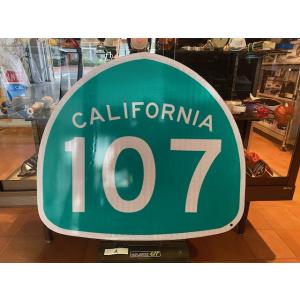 ロードサイン CALIFORNIA 107 A STATE ROUTE フリーウェイ 本物 道路標識...