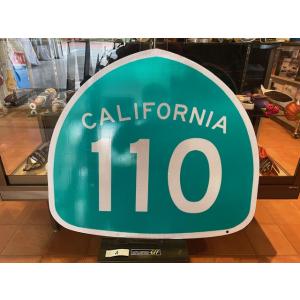 ロードサイン CALIFORNIA 110 A STATE ROUTE フリーウェイ 本物 道路標識 ロングビーチ トーランス california E135｜aseff