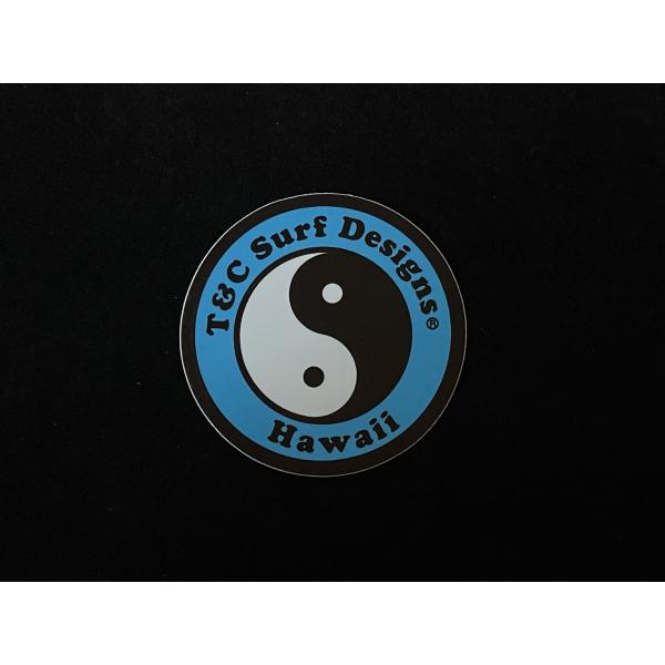 T&amp;C surf タウンアンドカントリー ブルー F64 ステッカー デカール 陰陽 ハワイ ハレイ...